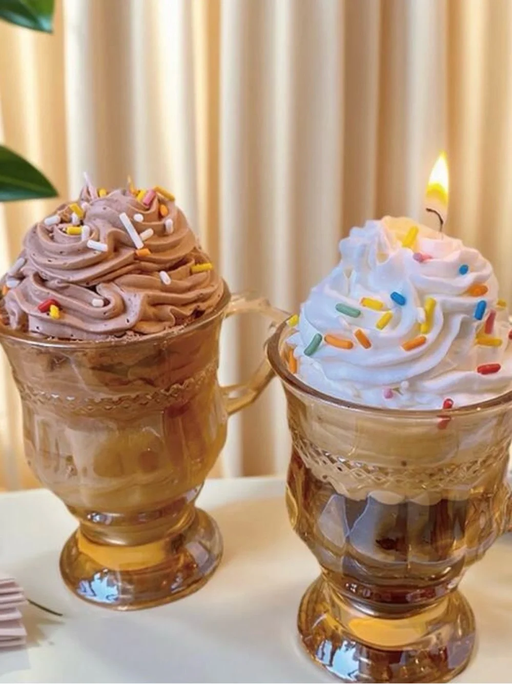 Assorted Cupcake Candle Set - Chocolate & Vanilla